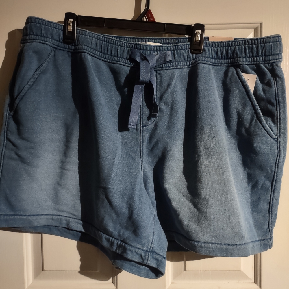 Lane Bryant Blue Athletic Shorts with Elastic Waist